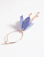 Rose Gold Flower Drop Earrings