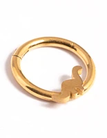 Gold Plated Surgical Steel Dino Clicker