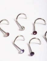 Surgical Steel Basic 6-Pack Nose Studs