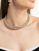 Gold Diamante Collar Choker