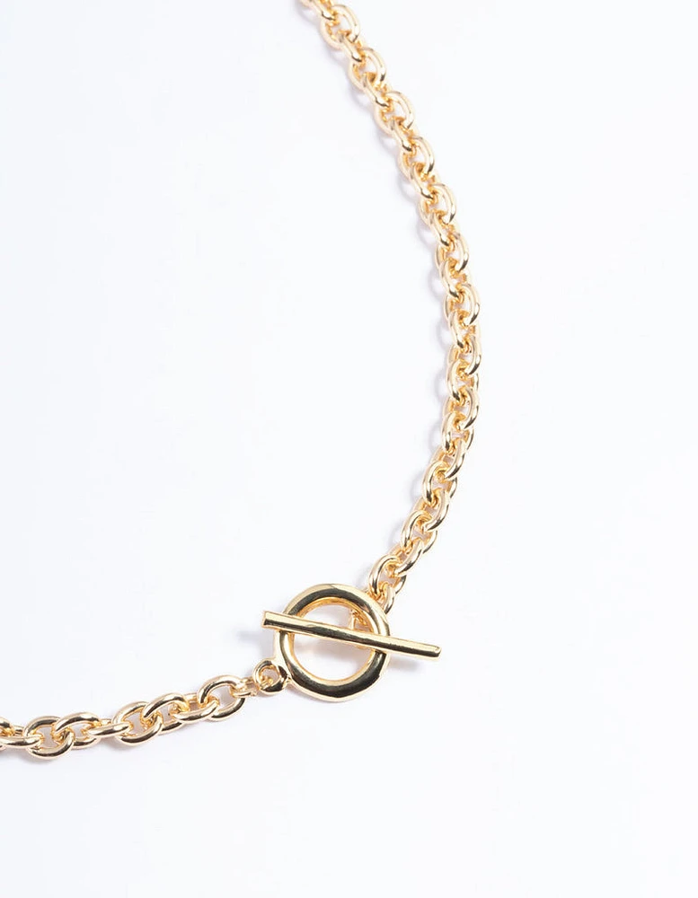 Gold Chunky T&O Necklace