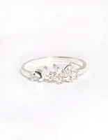 Sterling Silver Cubic Zirconia Butterfly Ring