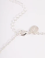 Kids Silver Glitter Necklace & Ring Set