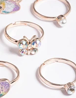 Kids Pastel Glitter Ring 6-Pack