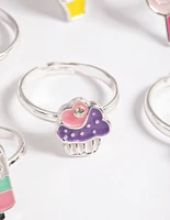 Kids Silver Ice Cream Dream Ring 6-Pack