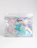 Kids Frosted Flower Claw Clip Pack