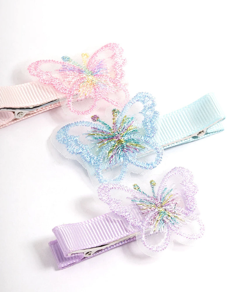 Kids Fabric Butterfly Clips Pack