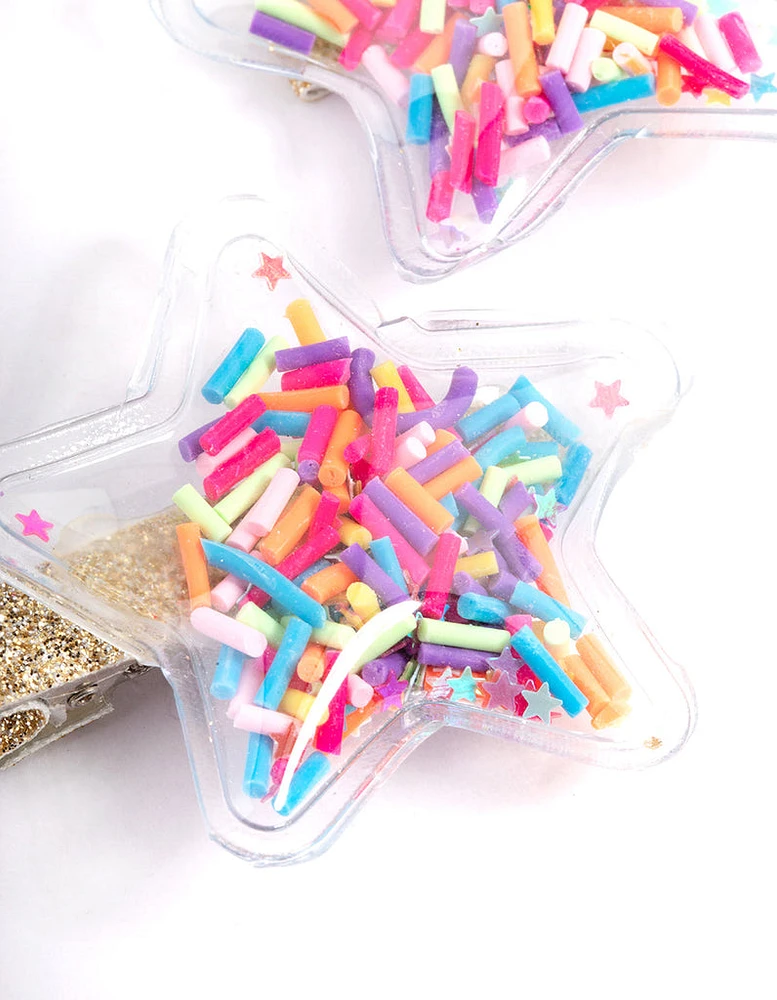 Kids Plastic Sprinkle Star Clip Pack