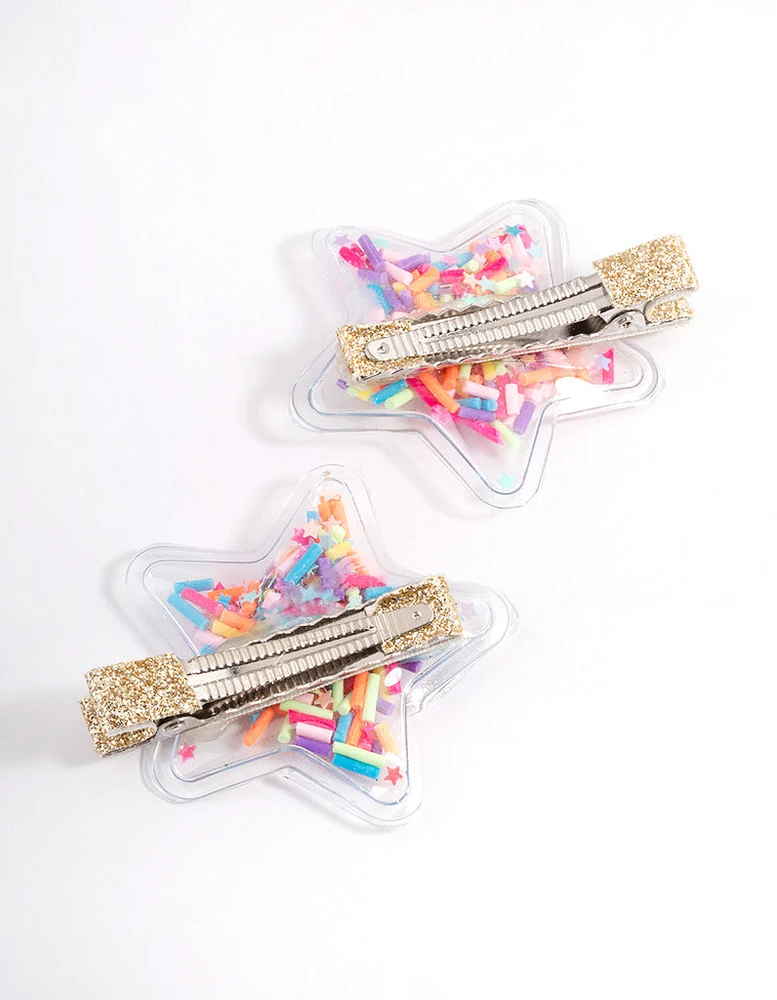 Kids Plastic Sprinkle Star Clip Pack