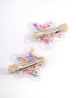 Kids Plastic Sprinkle Star Clip Pack