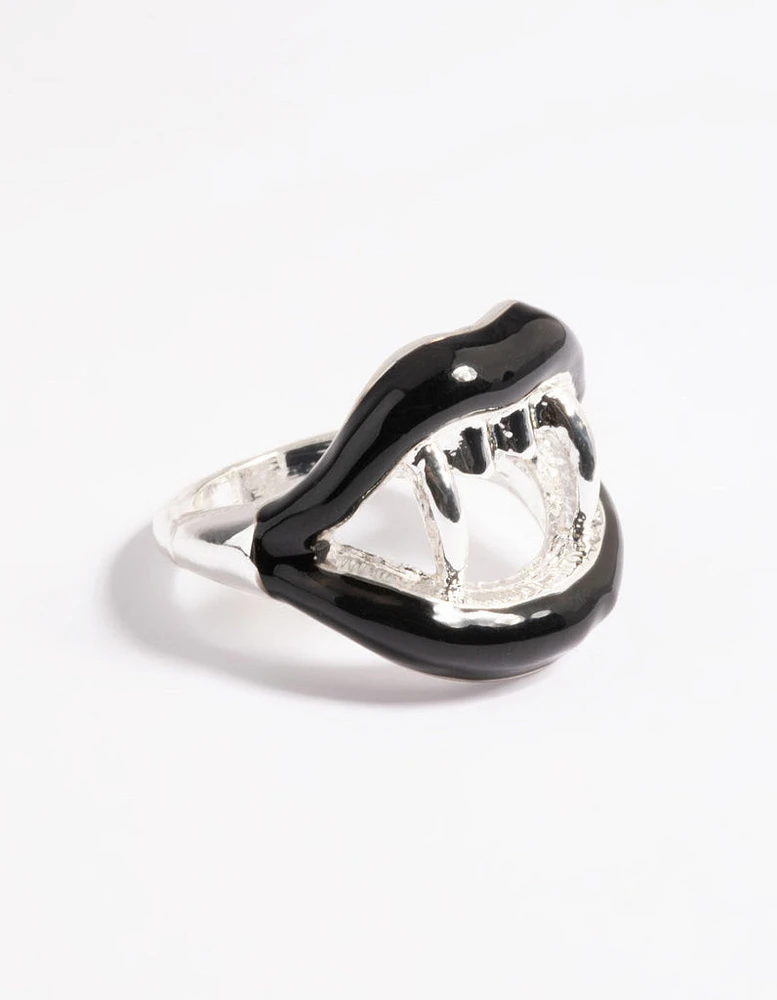 Silver Bite Me Ring