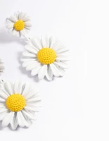 Gold Double Daisy Earrings