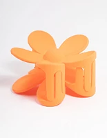 90s Orange Daisy Flower Claw Clip