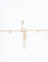 Gold Plated Surgical Steel Cross Belly Chain