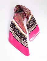Fabric Pink Paisley Scarf