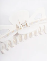 White Acrylic Triangle Cut Out Claw Clip