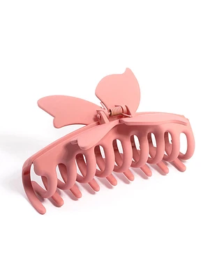 Blush Acrylic Butterfly Claw Clip