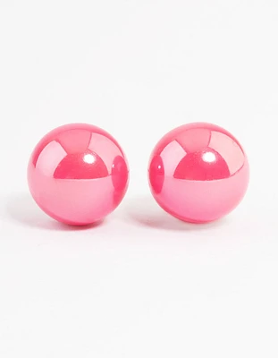 Shiny Ball Stud Earrings