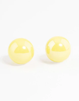 Shiny Ball Stud Earrings