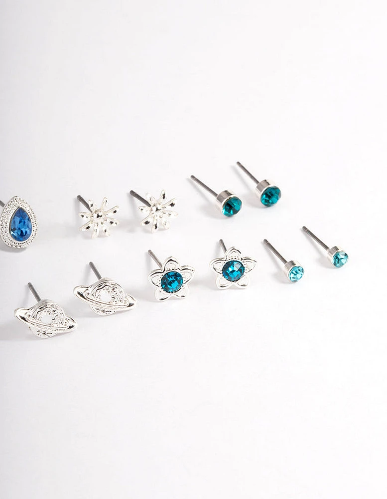 Silver Garden Celestial Earrings 8-Pack