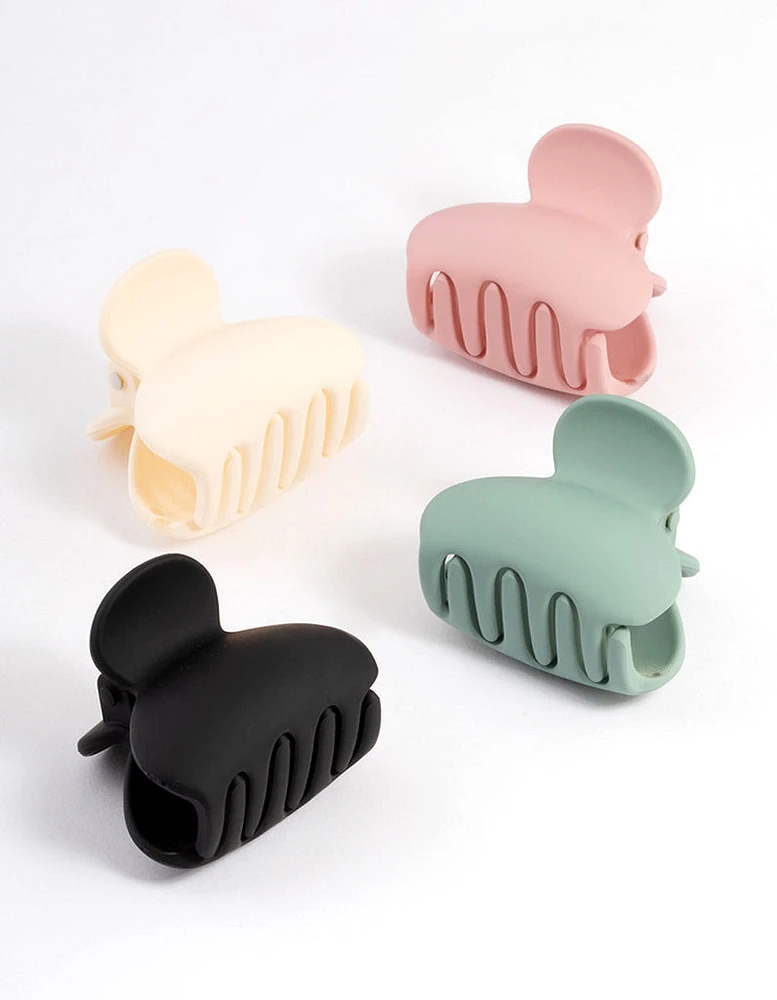 Acrylic Matte Mini Claw Clip 4-Pack