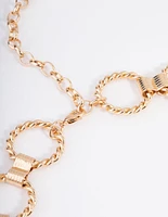 Gold Rope Twist Chain Belt