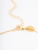 Gold Plated Cubic Zirconia Dainty Chain Drop Necklace