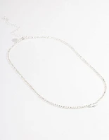 Silver Cupchain Diamante Necklace