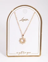 Gold Dainty Sunray Necklace