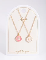 Gold Happy Flower Necklace Pack