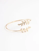 Gold Leaf Wrap Cuff Bangle