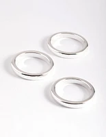 Silver Plated Triple 3mm Band Ring