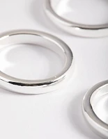 Silver Plated Triple 3mm Band Ring