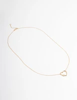 Gold Plated Sterling Silver Heart Pendant Necklace