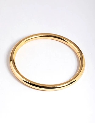Gold Plated Brass Round Chunky Bangle