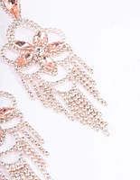 Rose Gold Mini Statement Glam Drop Earrings