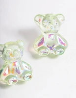 Acrylic Candy Bear Stud Earrings