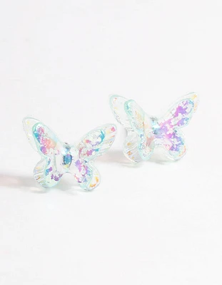 Acrylic Candy Butterfly Stud Earrings