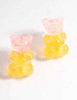 Ombre Teddy Stud Earrings