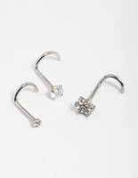 Surgical Steel Flower Nose Pack