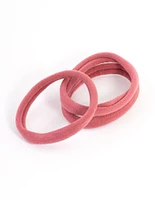 Maroon Fabric Hair Tie Pack