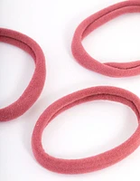 Maroon Fabric Hair Tie Pack