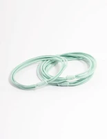 Mint Fabric Hair Tie Pack