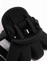 Black Four-Prong Mini Hair Claw Clip