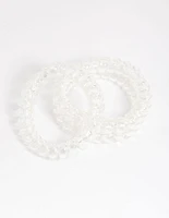 Clear Plastic Large Hair Spiral Pack