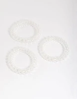 Clear Plastic Large Hair Spiral Pack