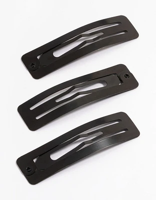Coated Black Large Rectangle Snap Clip Pack