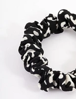 Black Clamp Thin Scrunchie