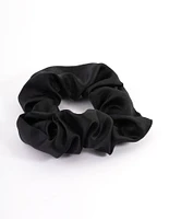 Fabric Black Satin Scrunchie