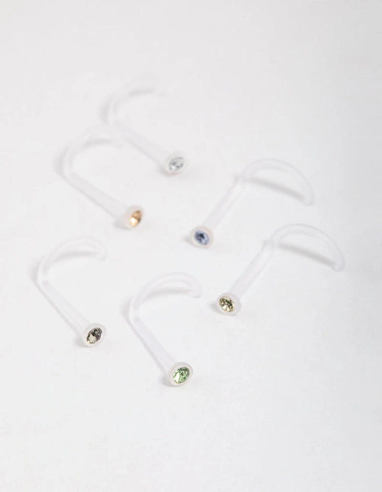 Surgical Steel Assorted Nose Studs 6-Pack